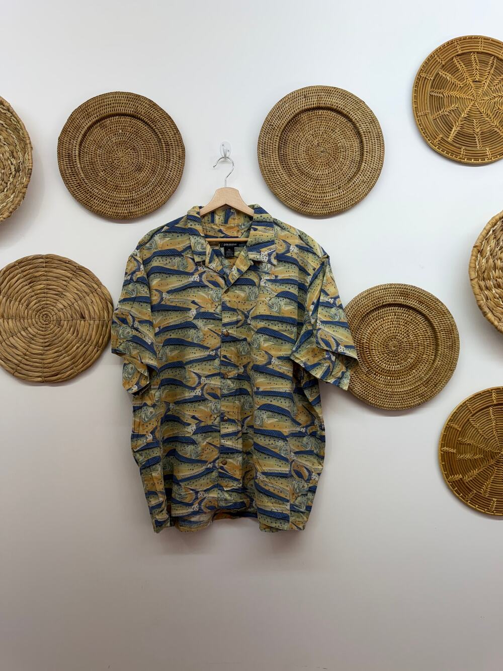 Vintage 90s Patagonia Pataloha Mahi Mahi Fish Shirt Mens XL